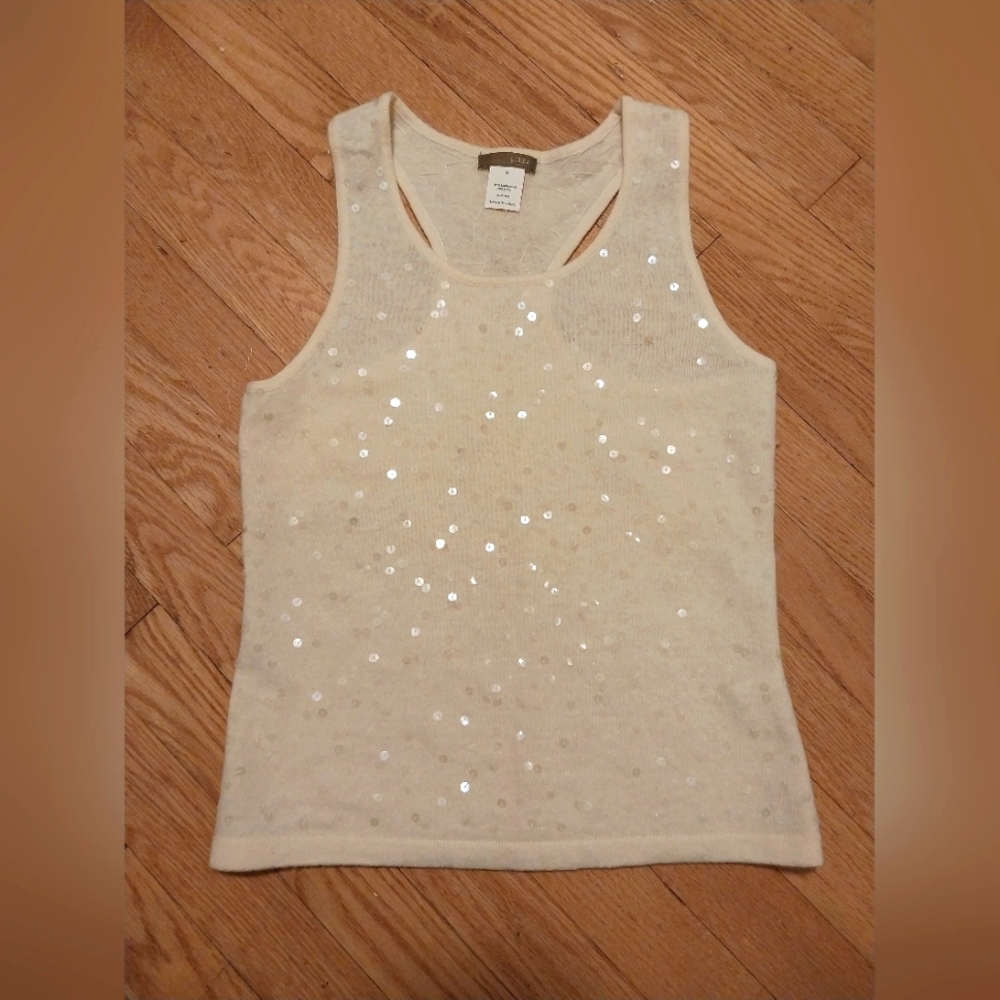 NWOT J. Crew sequin racerback tank
